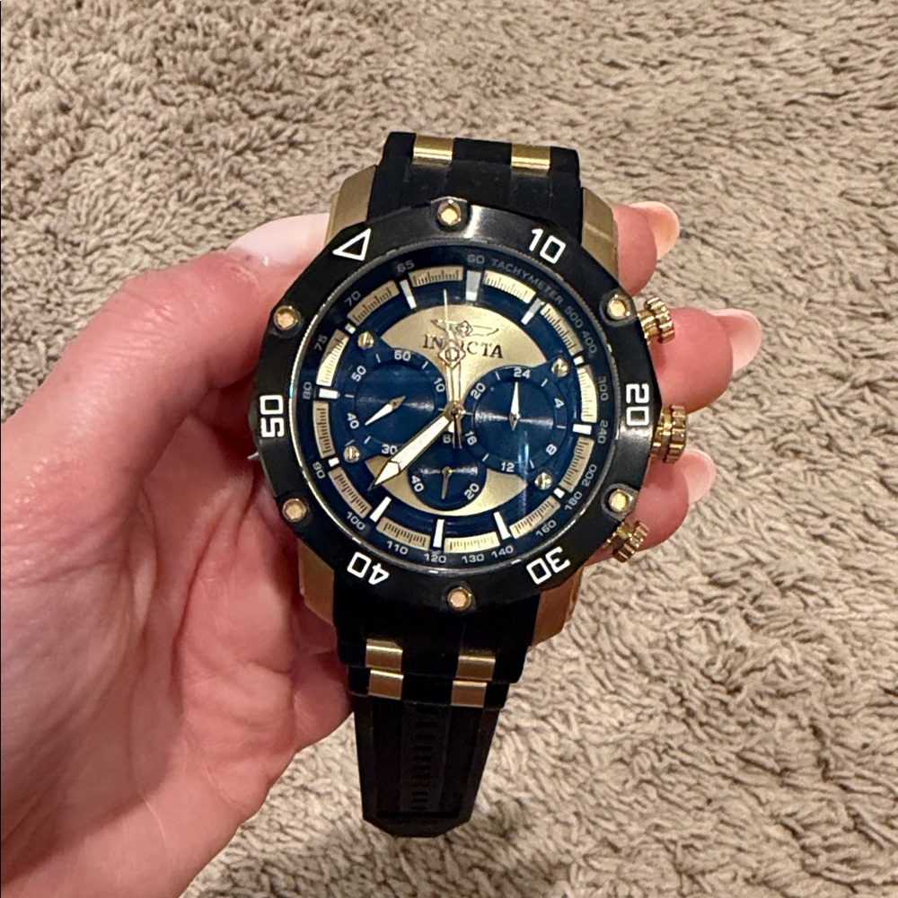 Invicta Black and Gold Dive Watch